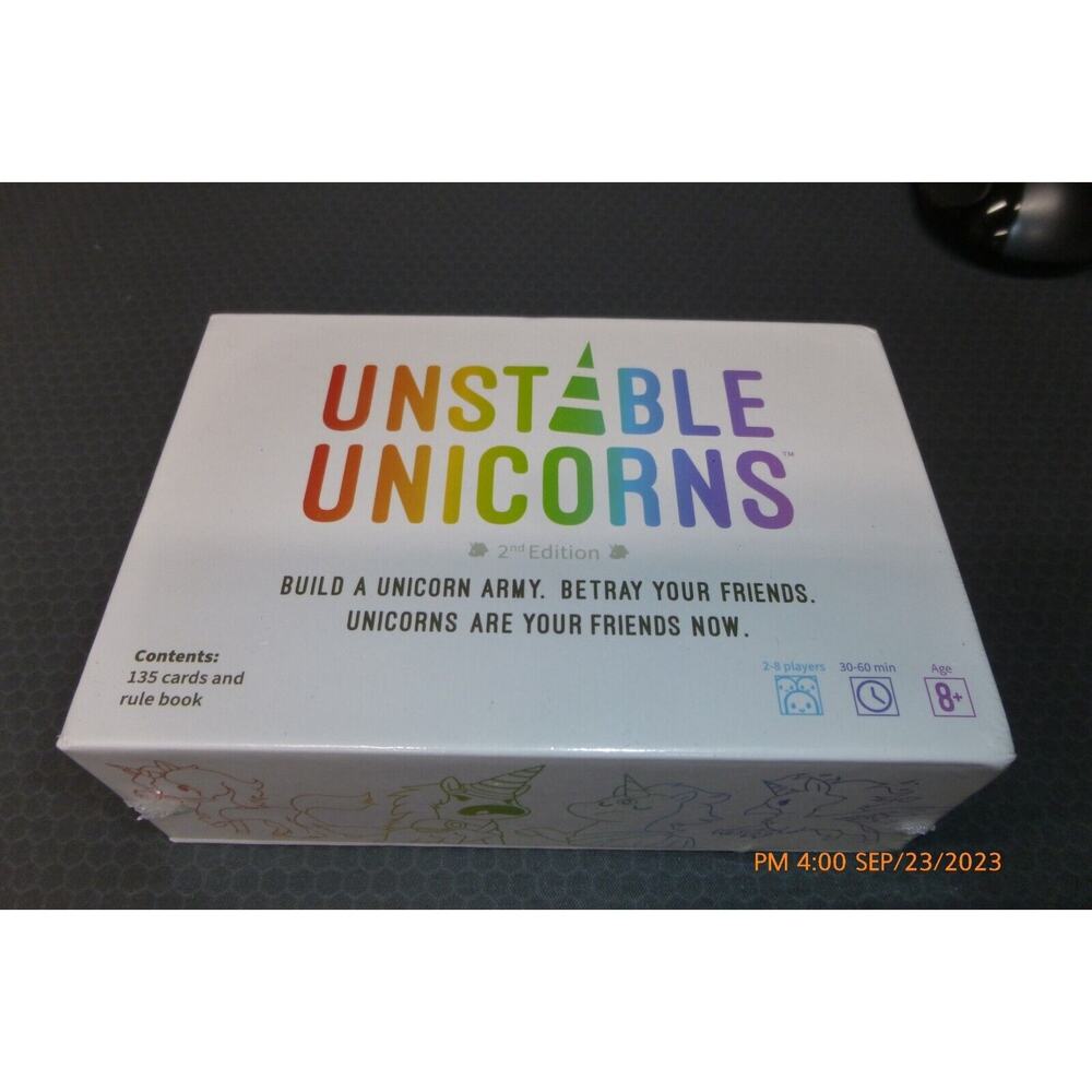 Unstable Unicorns 2nd Edition NEW Factory Sealed Card Game 2022 Tee Turtle LLC